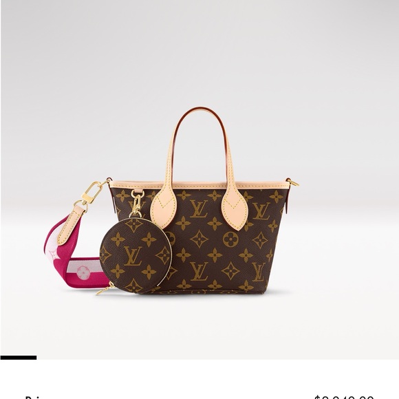 Louis Vuitton Neverfull BB peony strap - Picture 2 of 11